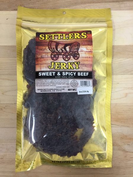 A sweet and spicy beef jerky